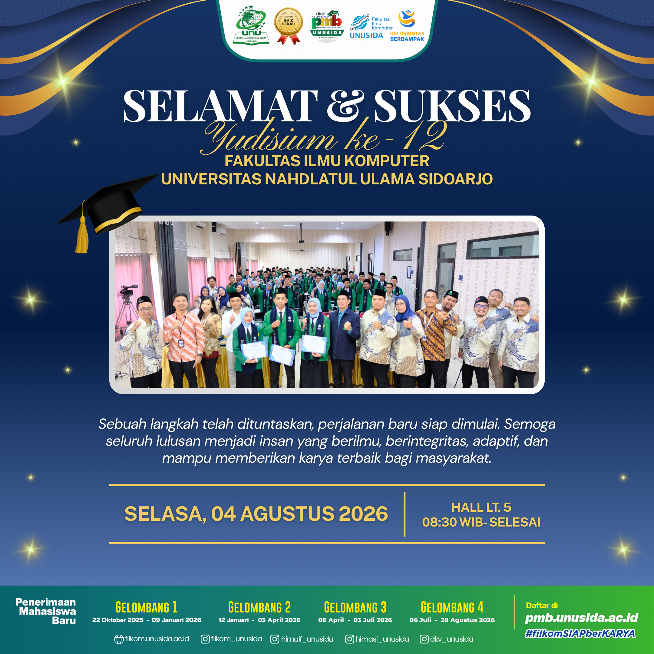 Yudisium ke-12 Fakultas Ilmu Komputer