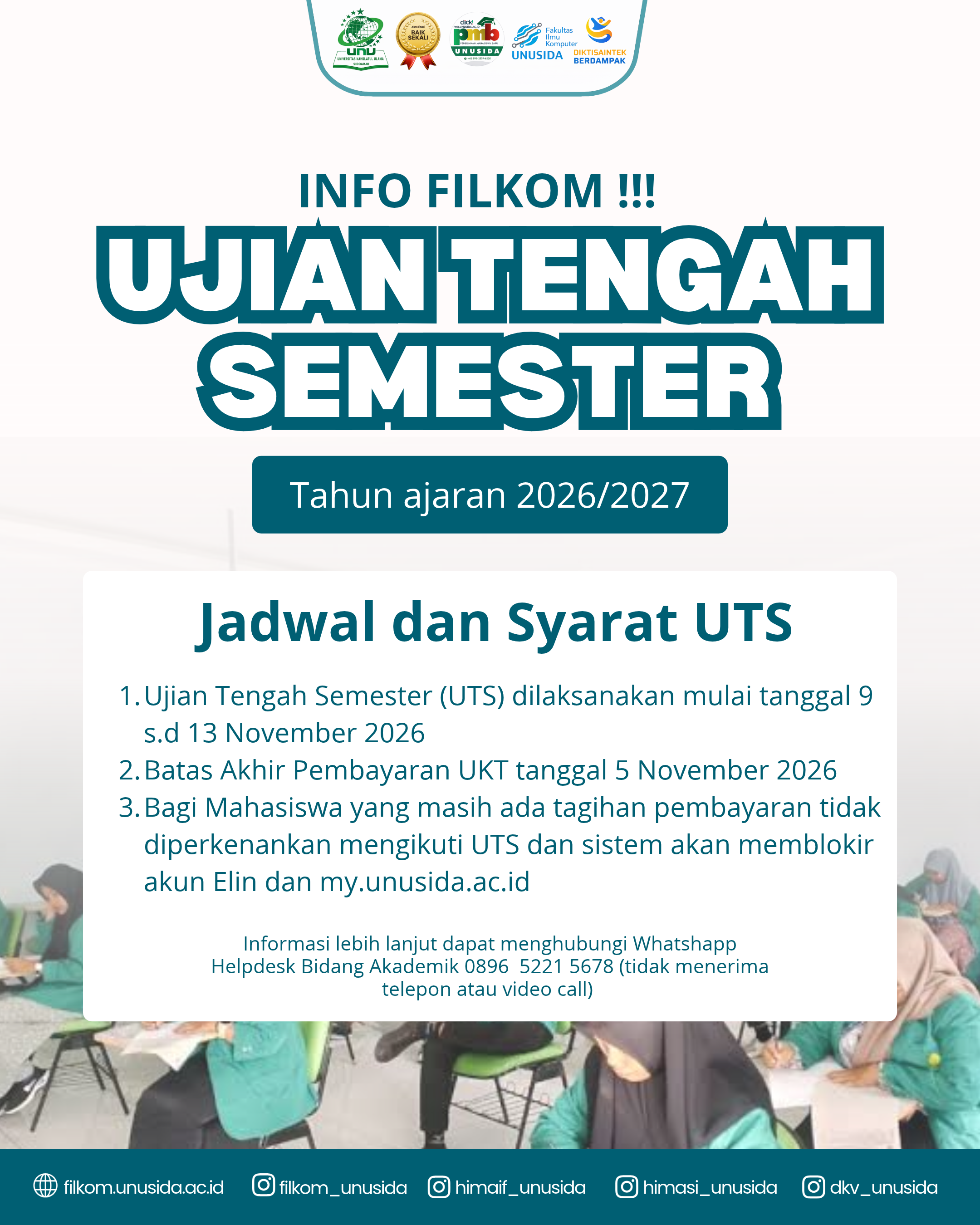 Ujian Tengah Semester (UTS) Ganjil TA. 2026/2027