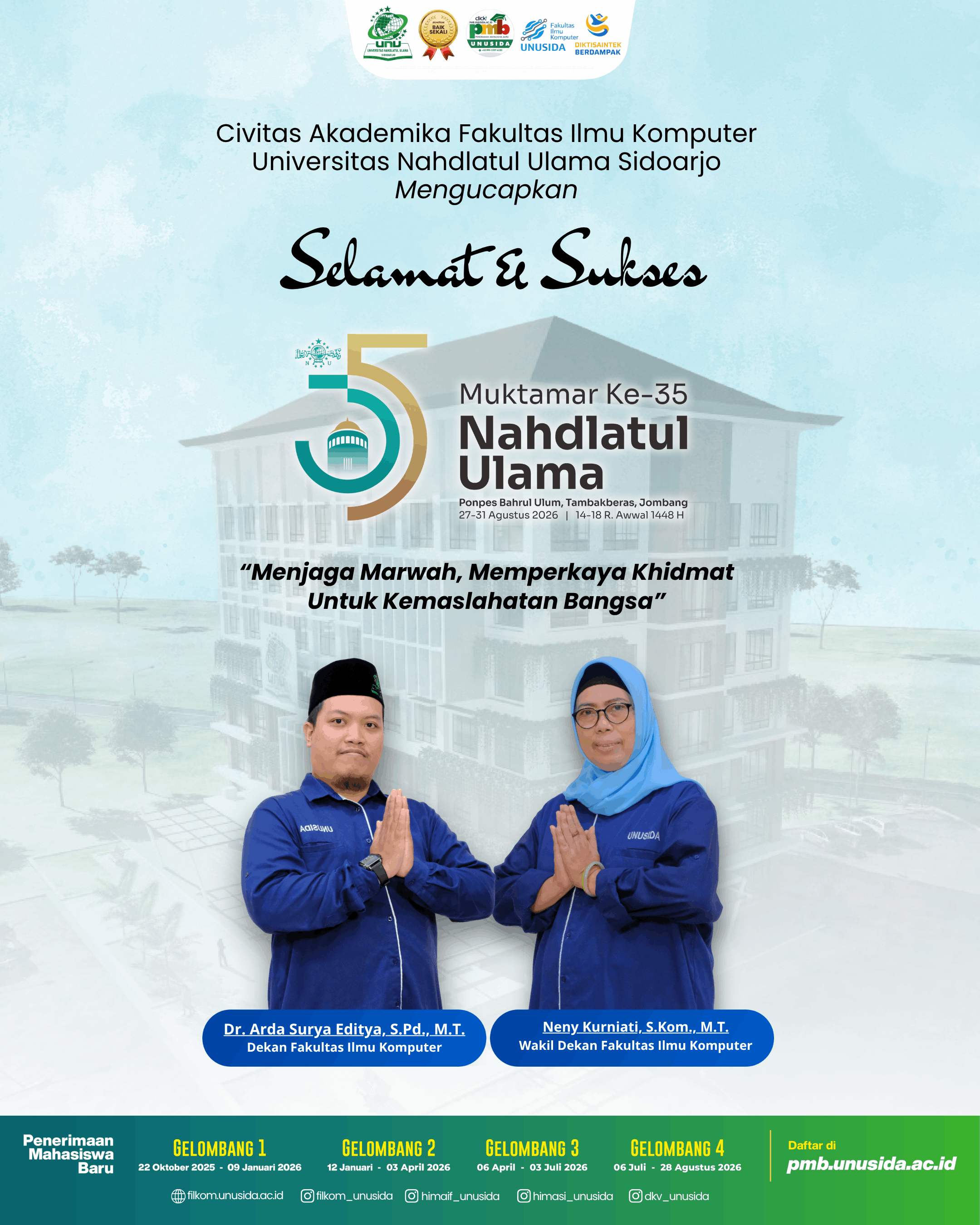 SELAMAT & SUKSES MUKTAMAR KE-35 NAHDLATUL ULAMA